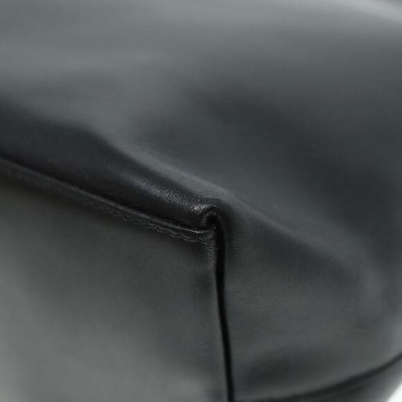 GUCCI Bamboo Shoulder Bag Leather Black Gold 001 001 - Picture 15 of 16